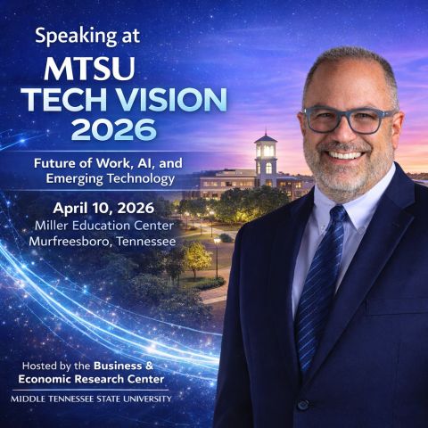 Andrew Patton speaker announcement for MTSU Tech Vision 2026